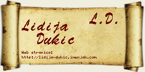 Lidija Dukić vizit kartica